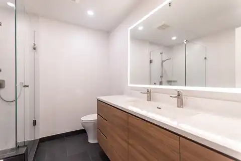 White bathroom vanity